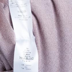 Dior Mauve Knit Bodycon Long Sleeve Maxi Dress S