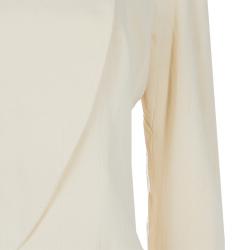 Dior Cream Frog Button Closure Mandarin Collar Jacket M
