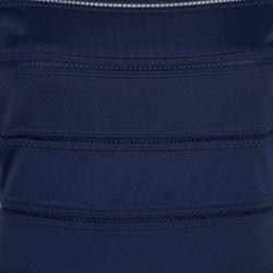 Pre Owned Dior Navy Blue Cut Out Detail Short Sleeve Lined Dress M