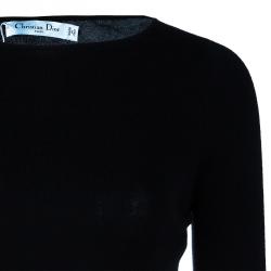 Pre Owned توب ديور تريكو أسود بكشكشة M