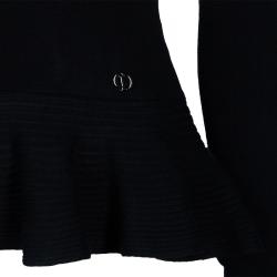 Pre Owned توب ديور تريكو أسود بكشكشة M