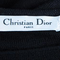 Pre Owned توب ديور تريكو أسود بكشكشة M