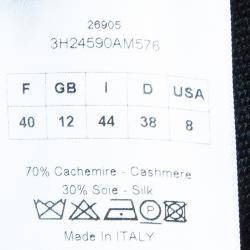 Pre Owned توب ديور تريكو أسود بكشكشة M