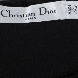 Pre Owned Christian Dior Black Sequins Sleeveless Top L 
