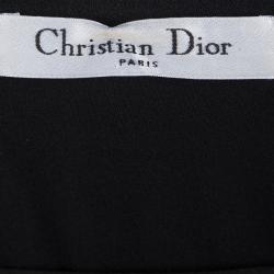 Pre Owned Dior Black Sequinned Border Detail Kaftan S