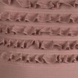 Dior Pink Knit Tiered Ruffle Detail Dress M