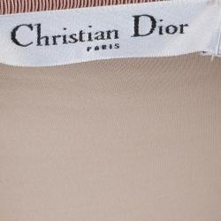 Dior Pink Knit Tiered Ruffle Detail Dress M