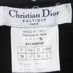 Pre Owned Dior Boutique Embroidered Knit Belt Detail Strapless Top M