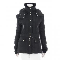Pre Owned Dior Black Rabbit Fur Down Jacket S