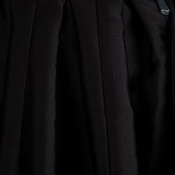 Pre Owned Dior Black Silk Zip Detail Pleated Maxi Skirt S