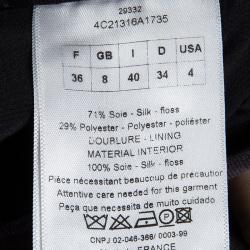 Pre Owned Dior Black Silk Zip Detail Pleated Maxi Skirt S