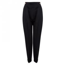 Dior Vintage Black High Waist Trousers L