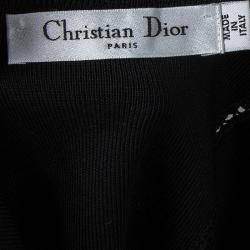 Pre Owned Dior Black Knit Cut Out Detail Sleeveless Top S