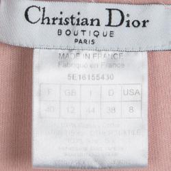 Pre Owned Dior Boutique Pink Ruffle Trim Racer Back Sleeveless Top M