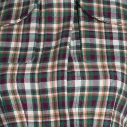 Dior Multicolor Cotton Plaid Dress Vest S
