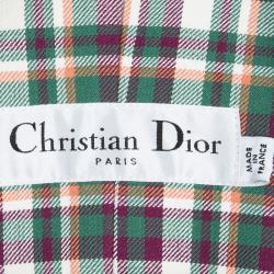 Dior Multicolor Cotton Plaid Dress Vest S