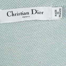 Pre Owned Dior Powder Blue Wool Pleated Front Sleeveless Sweater M
