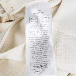 Dior Cream Wool Sequin Embellished Flared Bottom Dress M