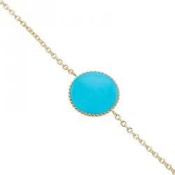 Dior Rose Des Vents Diamond Turquoise Yellow Gold Bracelet