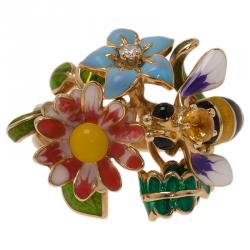Dior Milly La Foret Diorette Yellow Gold Small Ring Size 49