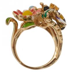 Dior Milly La Foret Diorette Yellow Gold Small Ring Size 49