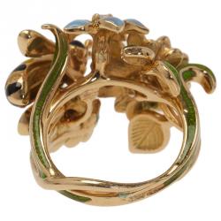 Dior Milly La Foret Diorette Yellow Gold Small Ring Size 49