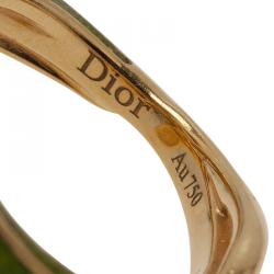 Dior Milly La Foret Diorette Yellow Gold Small Ring Size 49