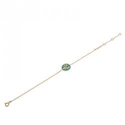 Dior Rose des Vents Diamond Turquoise Yellow Gold Bracelet