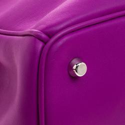 Pre Owned Dior Magenta Leather Large Diorissimo Shopper Tote
