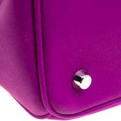 Pre Owned Dior Magenta Leather Large Diorissimo Shopper Tote
