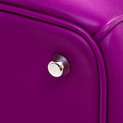 Pre Owned Dior Magenta Leather Large Diorissimo Shopper Tote
