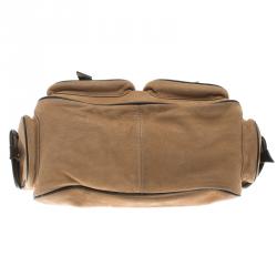 Pre Owned Dior Brown/Beige Leather Multi Pocket Tote