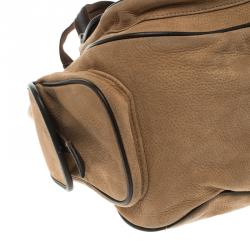 Pre Owned Dior Brown/Beige Leather Multi Pocket Tote