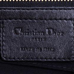 Pre Owned حقيبة كلاتش ديور جلد مبطنة كاناج سوداء