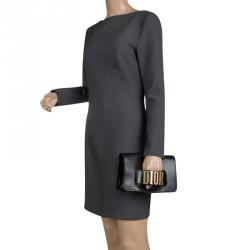 مملوكة مسبقًا Dior Black Leather Dio(r)evolution Clutch