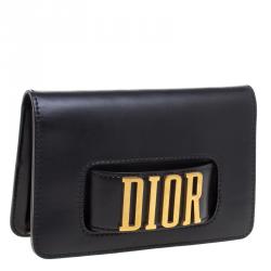 مملوكة مسبقًا Dior Black Leather Dio(r)evolution Clutch