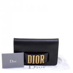مملوكة مسبقًا Dior Black Leather Dio(r)evolution Clutch