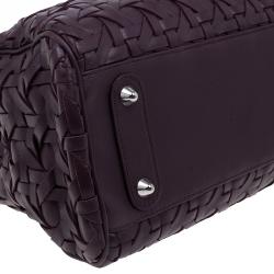 مملوكة مسبقًا حقيبة ديور أفينو جلد أرجواني مغزول بيد علوية