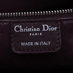 مملوكة مسبقًا حقيبة ديور أفينو جلد أرجواني مغزول بيد علوية