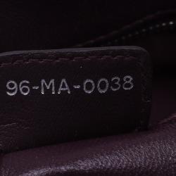 مملوكة مسبقًا حقيبة ديور أفينو جلد أرجواني مغزول بيد علوية