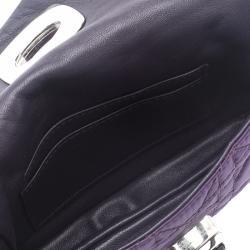 Pre Owned Dior Purple Nylon Charming Lock Chain Crossbody Bag