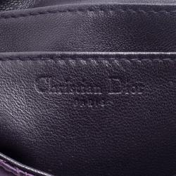 Pre Owned Dior Purple Nylon Charming Lock Chain Crossbody Bag