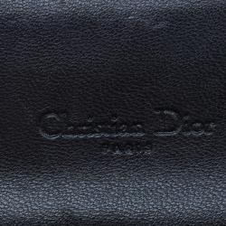 مملوكة مسبقًا Dior Black Patent Leather Cannage Quilted New Lock Wallet