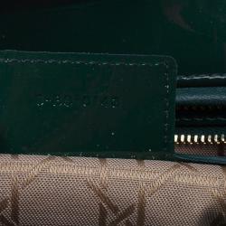 Pre Owned حقيبة يد ديور ليدي ديور جلد لامع خضراء كبيرة