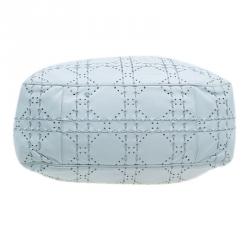 Pre Owned Dior White Cannage Leather Epaule Hobo