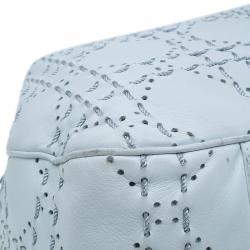 Pre Owned Dior White Cannage Leather Epaule Hobo