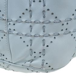 Pre Owned Dior White Cannage Leather Epaule Hobo