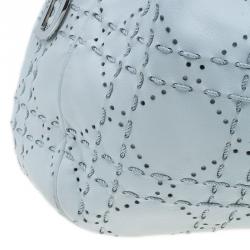 Pre Owned Dior White Cannage Leather Epaule Hobo