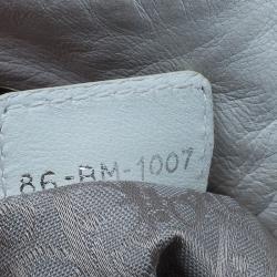 Pre Owned Dior White Cannage Leather Epaule Hobo