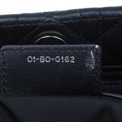 Pre Owned Dior Black Cannage Quilted Soft Leather Small Dior Shopping Tote